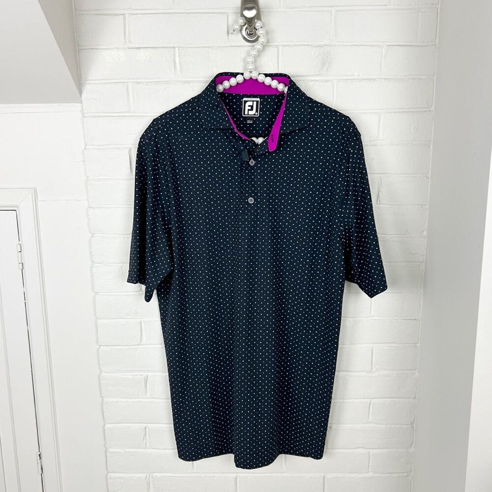 FootJoy Men’s Polka Dot Golf Polo Shirt Size M
